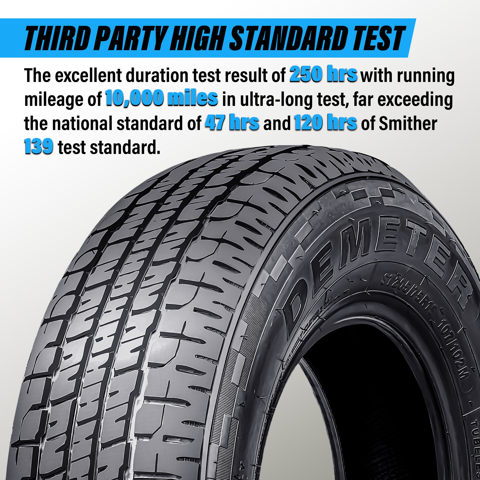 DEMETER Set 4 ST 205/75R15, 8 Ply Load Range D