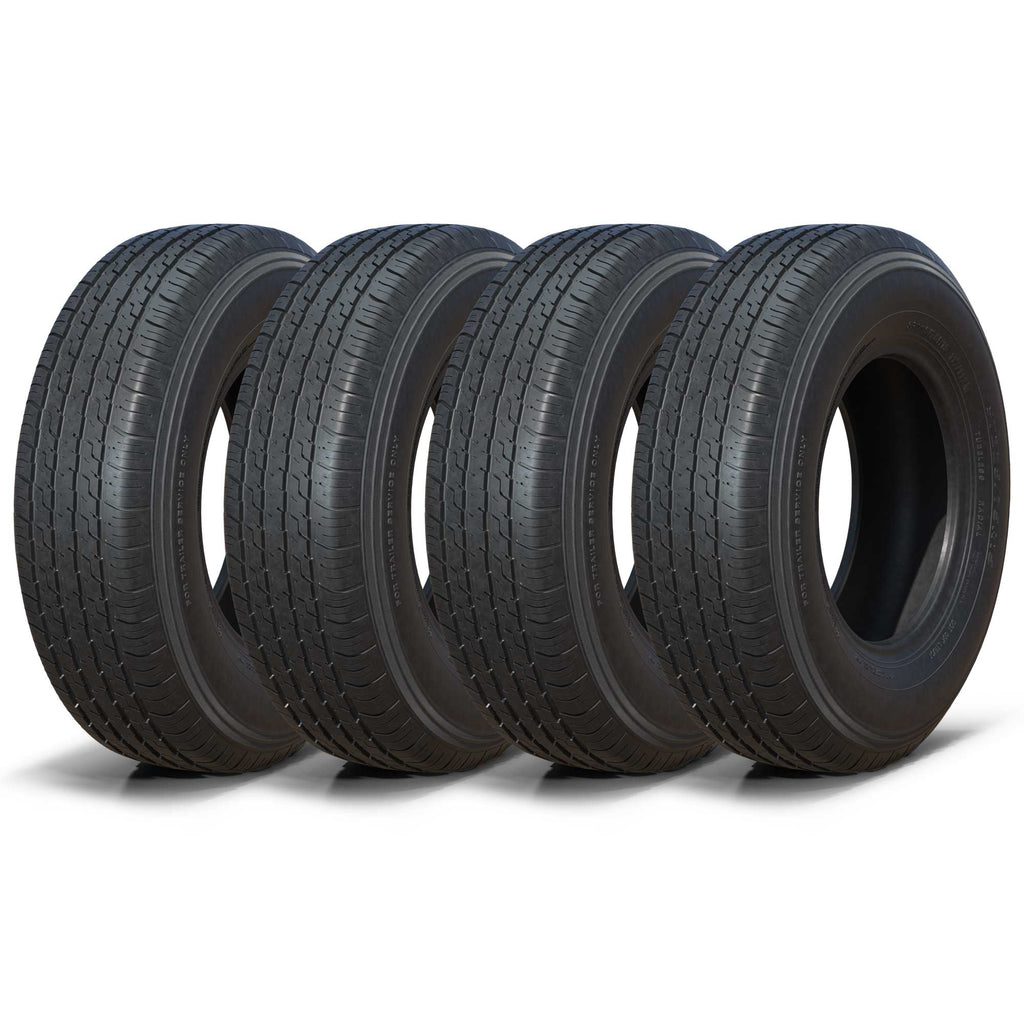 GLOBAL GX669 ST235/80R16 Trailer Tires Load Range E 10-Ply Rated, Radial BSW Set of 4 for Compatible RV Travel, Boat, Utility and Cargo Trailers