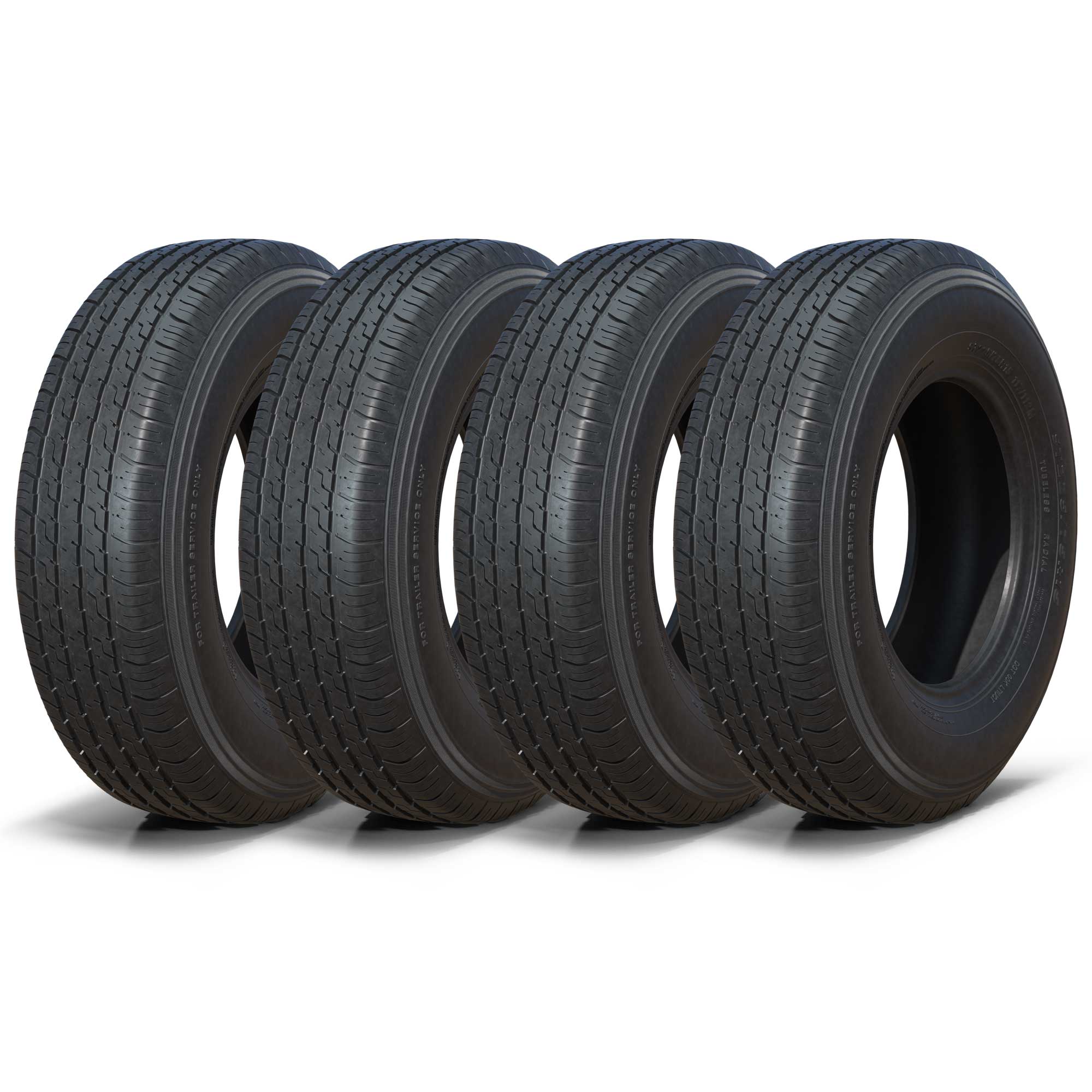 GLOBAL GX669 ST235/80R16 Trailer Tires Load Range E 10-Ply Rated, Radial BSW Set of 4 for Compatible RV Travel, Boat, Utility and Cargo Trailers