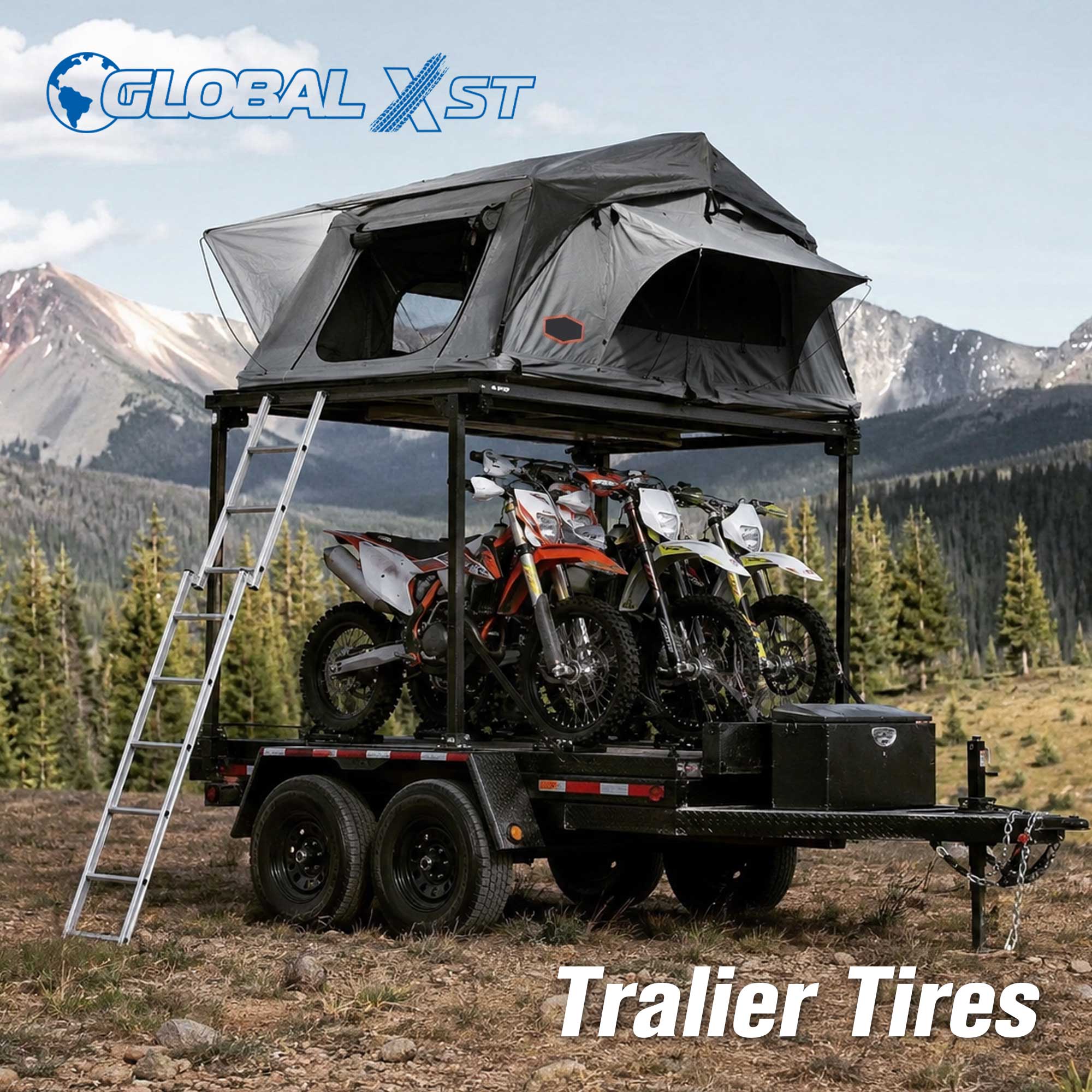 GLOBAL GX669 ST235/80R16 Trailer Tires Load Range E 10-Ply Rated, Radial BSW Set of 4 for Compatible RV Travel, Boat, Utility and Cargo Trailers