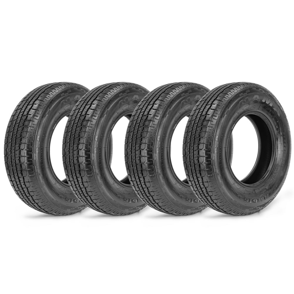 NAMA Set of 4 NM616 Trailer Tire 205/75R15 Load Range E 10 Ply